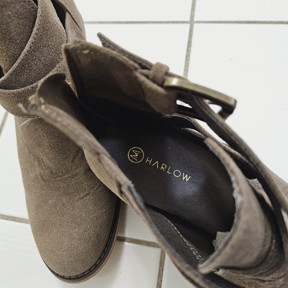 Harlow Suede Fall Ankle booties Green Sz US 9 - Picture 5 of 11